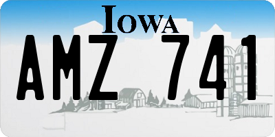 IA license plate AMZ741