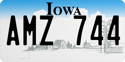 IA license plate AMZ744