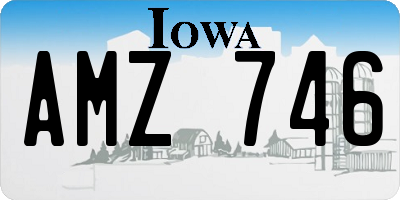IA license plate AMZ746
