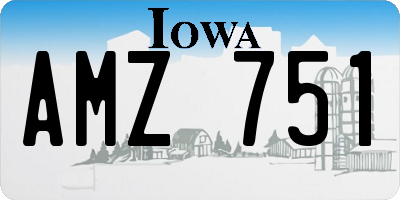 IA license plate AMZ751
