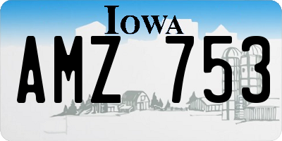 IA license plate AMZ753
