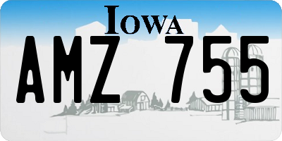IA license plate AMZ755