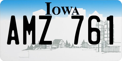 IA license plate AMZ761