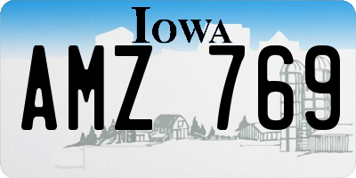IA license plate AMZ769