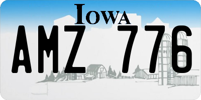 IA license plate AMZ776
