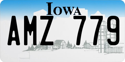 IA license plate AMZ779