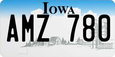 IA license plate AMZ780