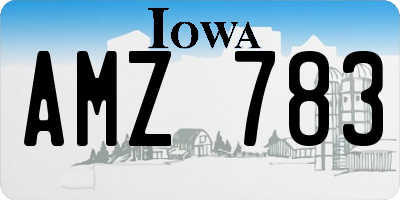 IA license plate AMZ783