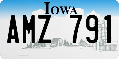 IA license plate AMZ791