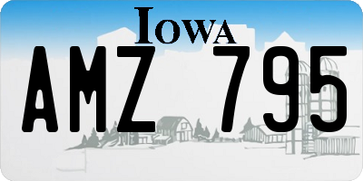 IA license plate AMZ795