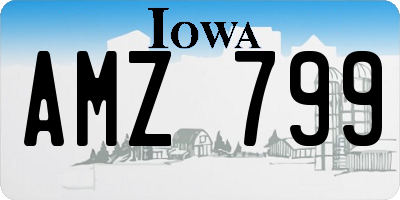 IA license plate AMZ799