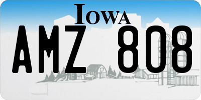 IA license plate AMZ808