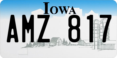IA license plate AMZ817