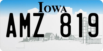 IA license plate AMZ819