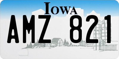 IA license plate AMZ821