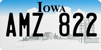 IA license plate AMZ822