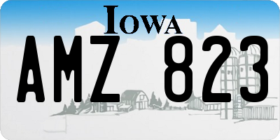 IA license plate AMZ823