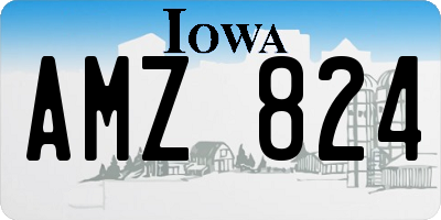 IA license plate AMZ824