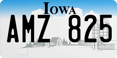 IA license plate AMZ825