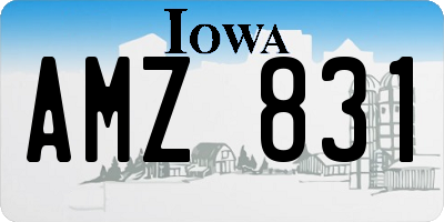 IA license plate AMZ831