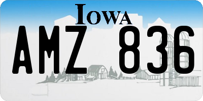 IA license plate AMZ836