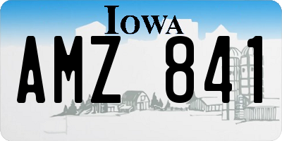 IA license plate AMZ841