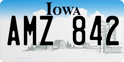 IA license plate AMZ842