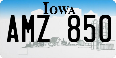 IA license plate AMZ850
