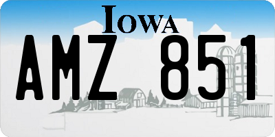 IA license plate AMZ851