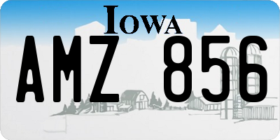 IA license plate AMZ856