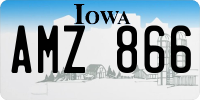 IA license plate AMZ866