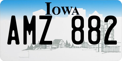 IA license plate AMZ882