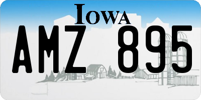 IA license plate AMZ895
