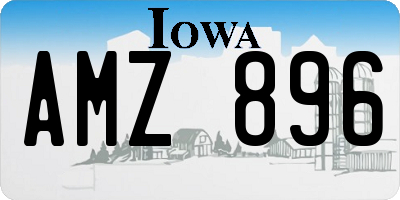 IA license plate AMZ896