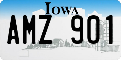 IA license plate AMZ901
