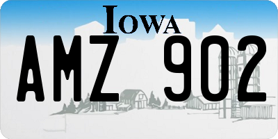 IA license plate AMZ902
