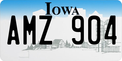 IA license plate AMZ904