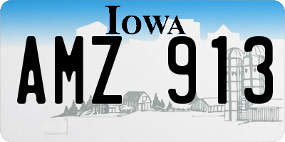 IA license plate AMZ913