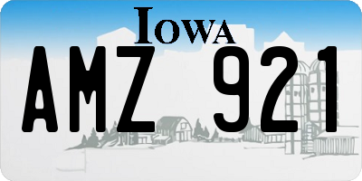 IA license plate AMZ921