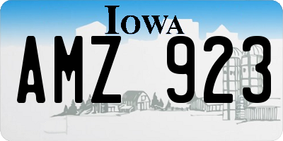 IA license plate AMZ923