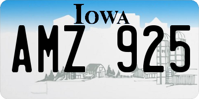 IA license plate AMZ925