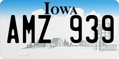 IA license plate AMZ939