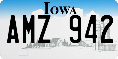IA license plate AMZ942