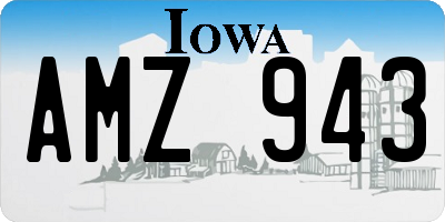 IA license plate AMZ943
