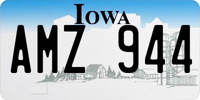 IA license plate AMZ944