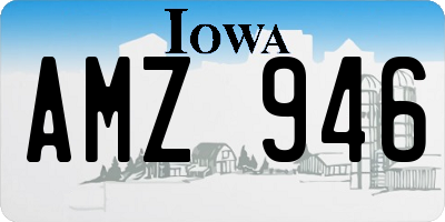 IA license plate AMZ946