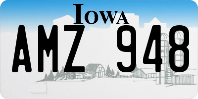 IA license plate AMZ948