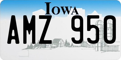 IA license plate AMZ950