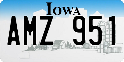 IA license plate AMZ951