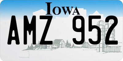 IA license plate AMZ952
